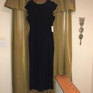 Black sleeveless jumpsuit